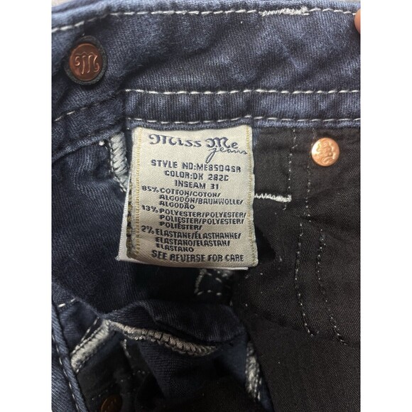 Miss Me Mid-Rise Skinny Women’s Rhinestone Embellished Jeans Size 24 - Picture 9 of 10